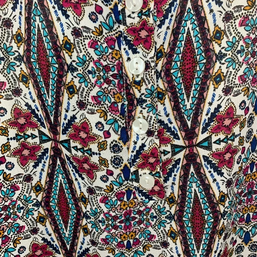 Pink Rose Multicolor Geometric Top - Picture 3 of 6